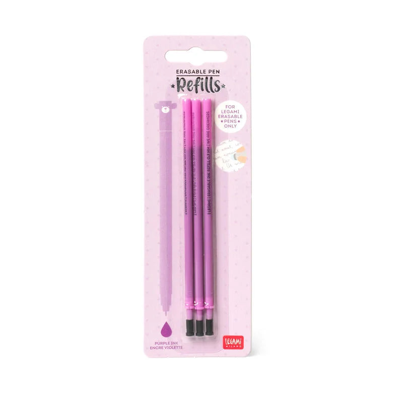 Legami Refill Pack for Erasable Pen - Purple Ink