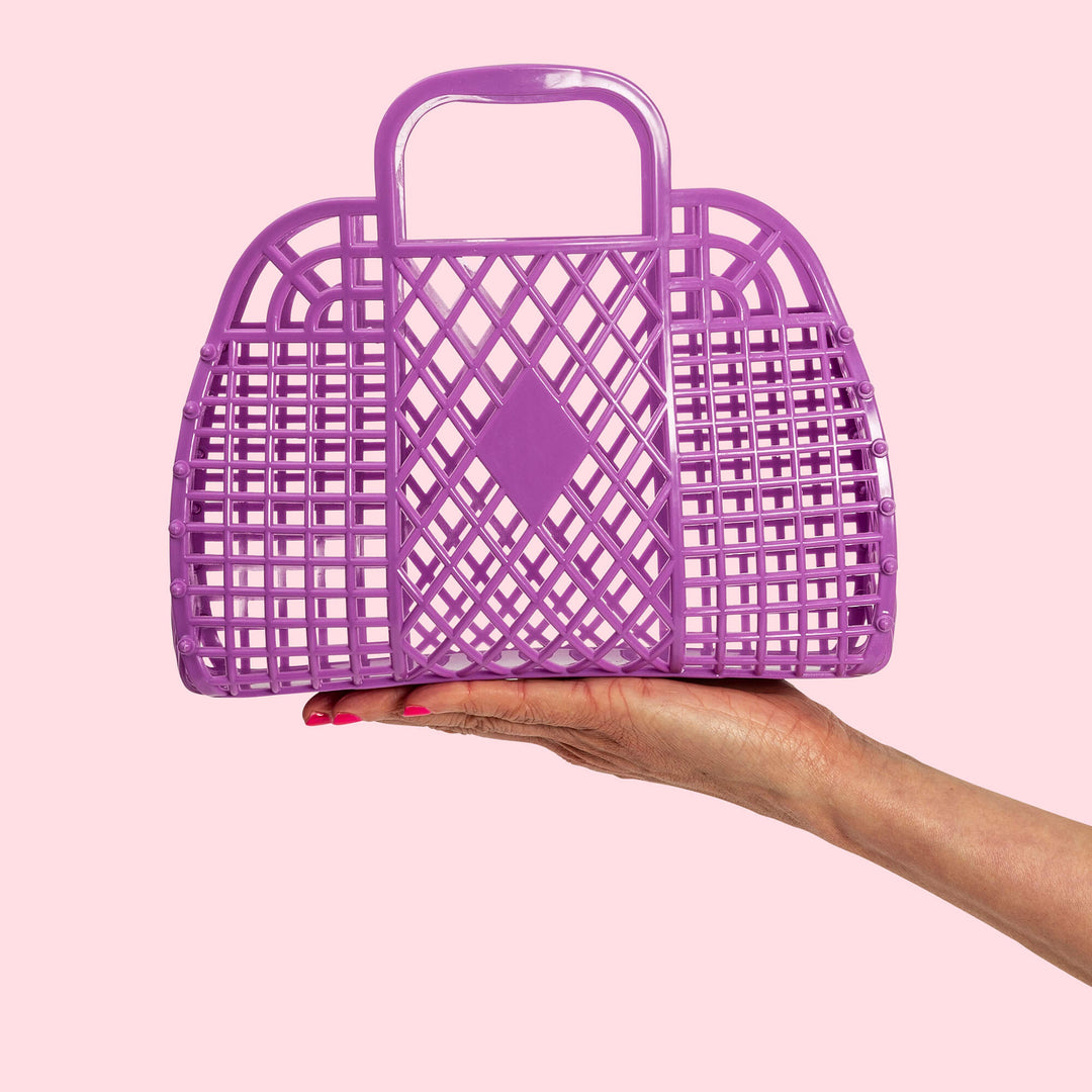 Small Retro Basket in Purple