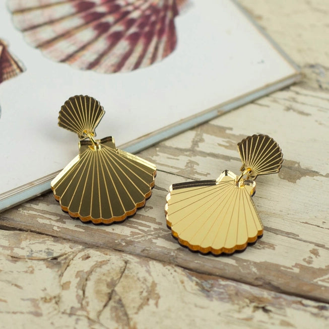 Seashell Double Drop Earrings