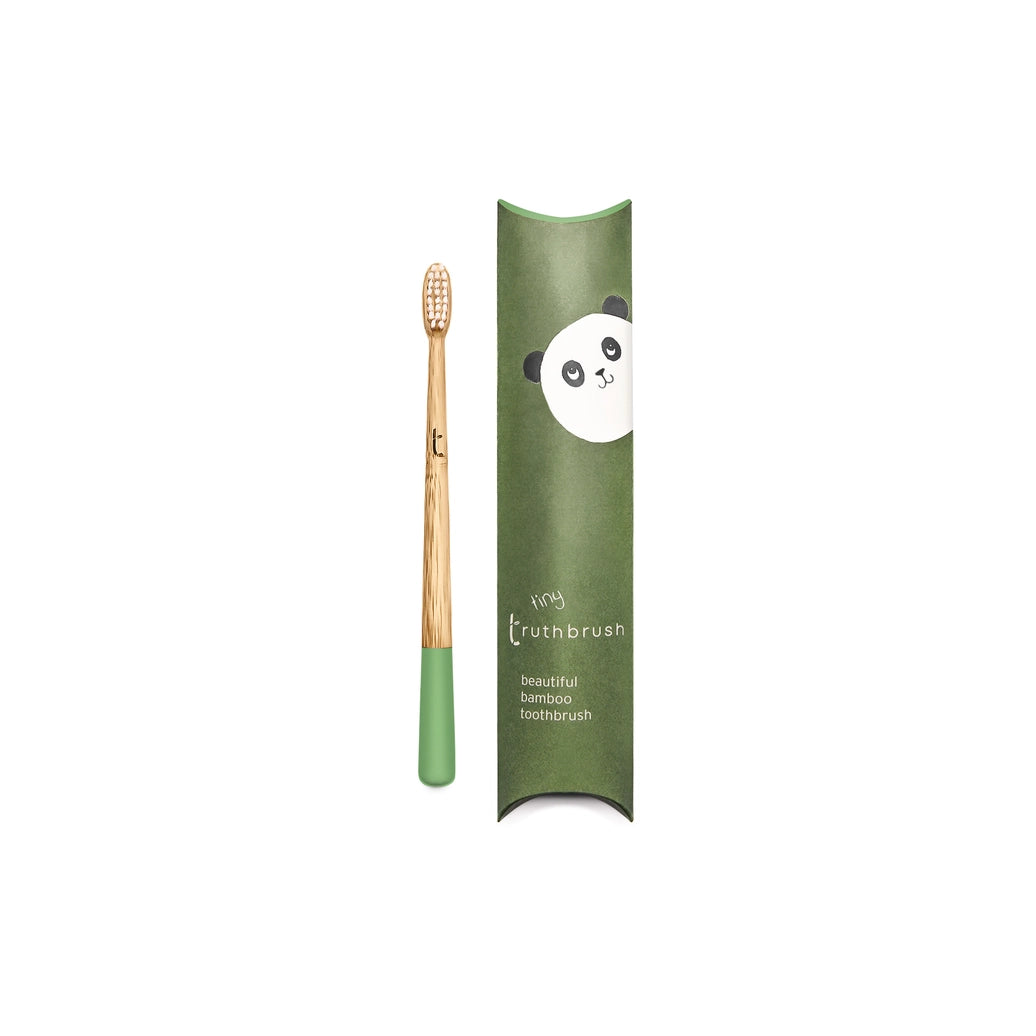 Kids Bamboo Toothbrush in Green