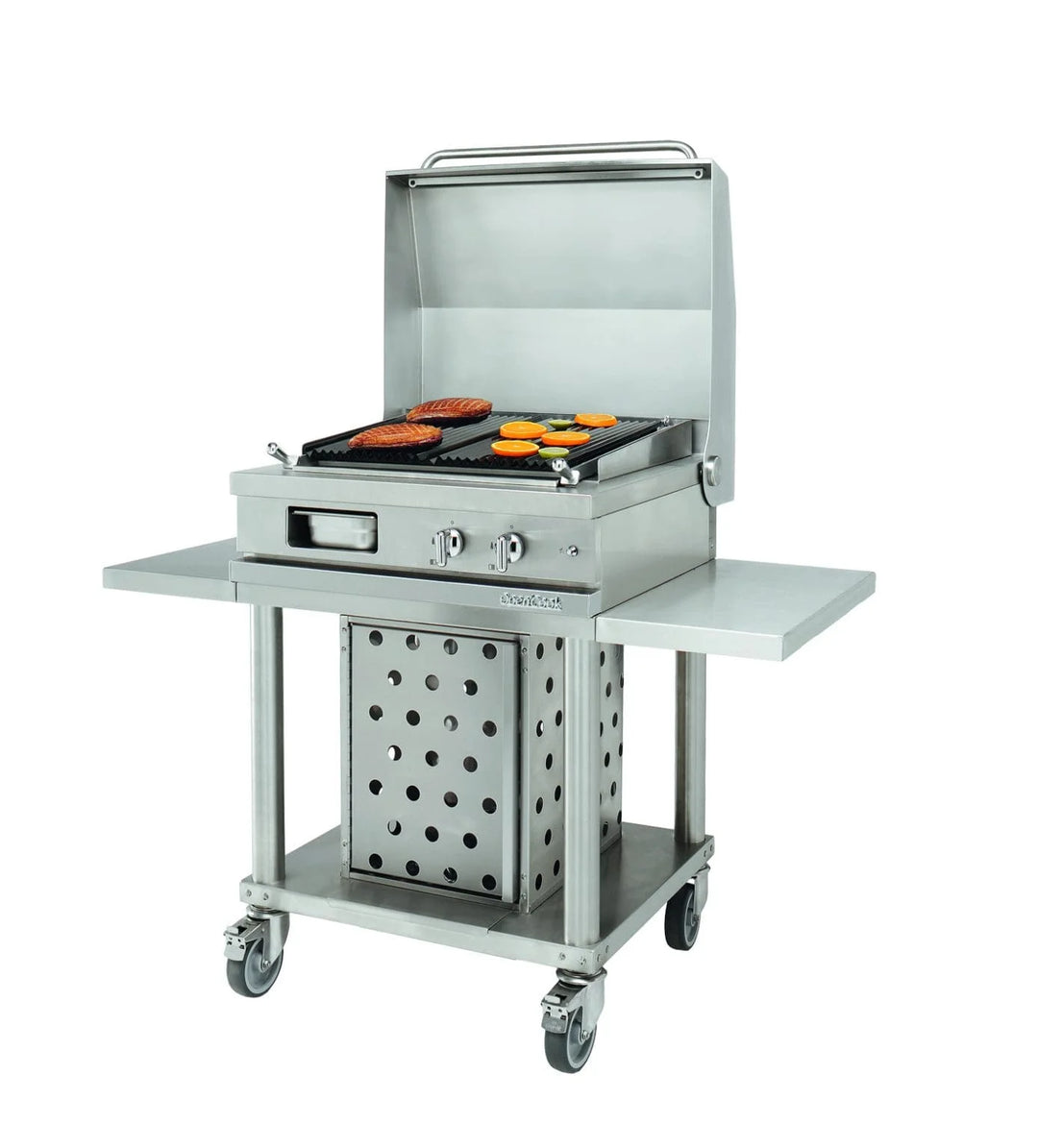Lacanche Open'Cook Open’Cook Lava Rock Grill Mobile Module With Self-Stabilising Lid & Shelves
