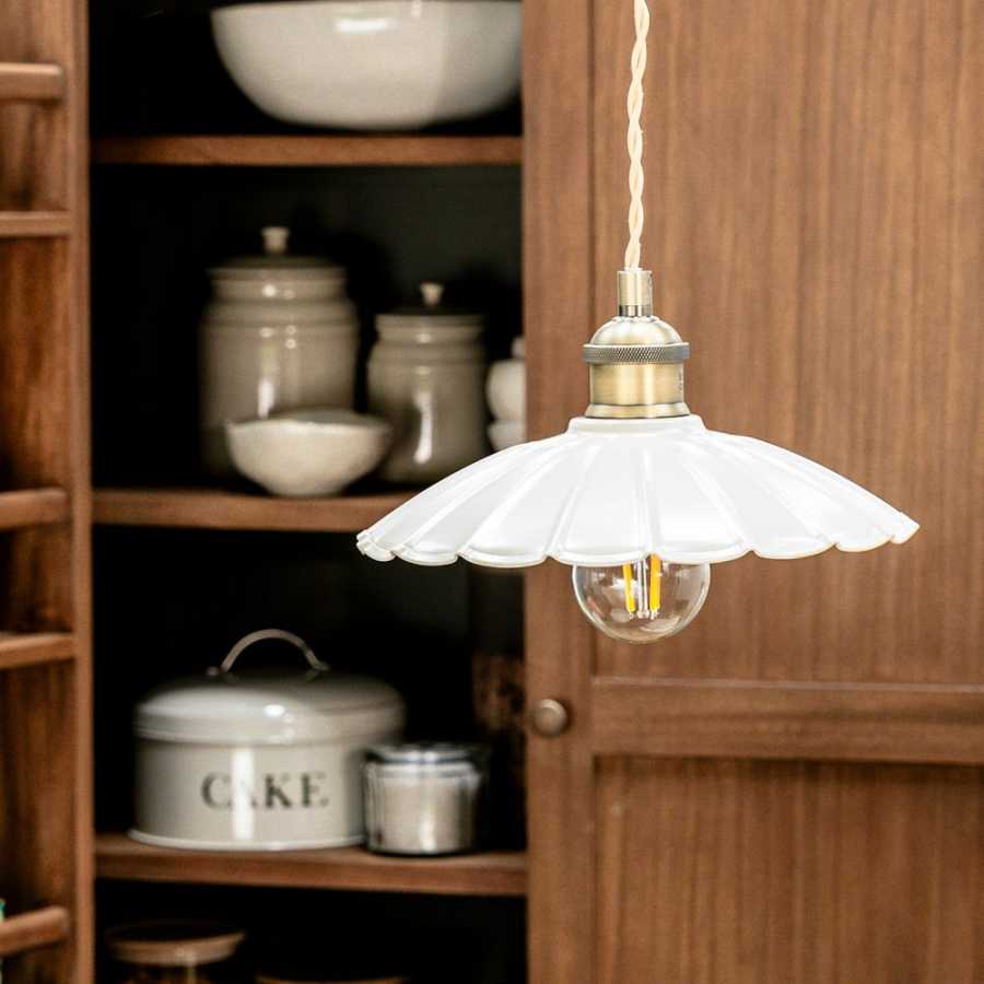 Wanstrow Ceiling Pendant in Chalk