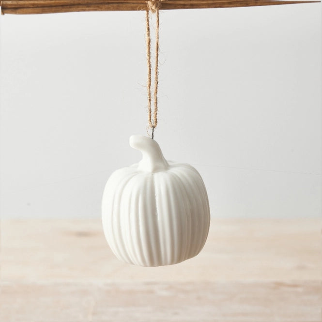 White Ceramic Pumpkin