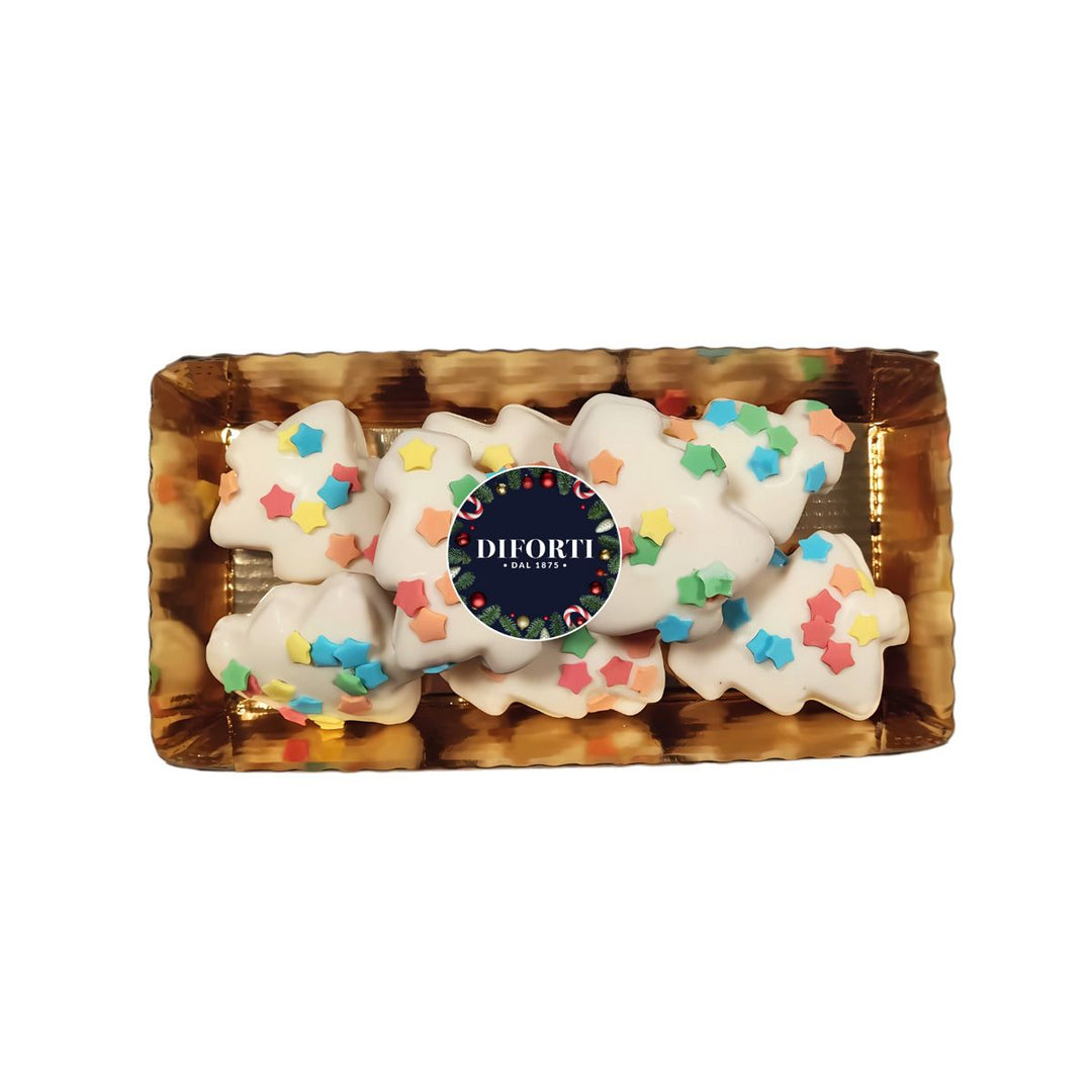 Diforti Christmas Trees Coated in White Chocolate
