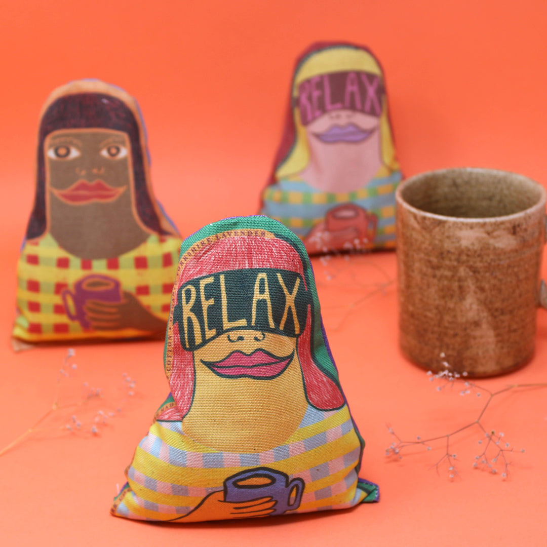 Relaxed People Lavender Bag: Woman - Brown Hair