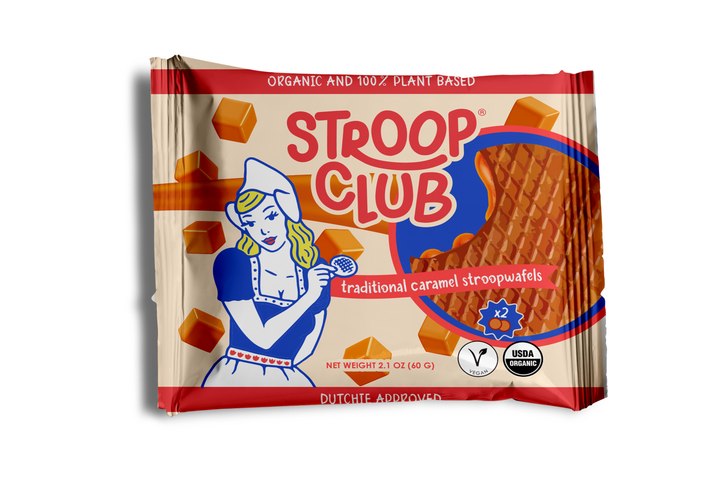 Traditional Caramel Stroopwafel - 2 Pack | Organic & Vegan