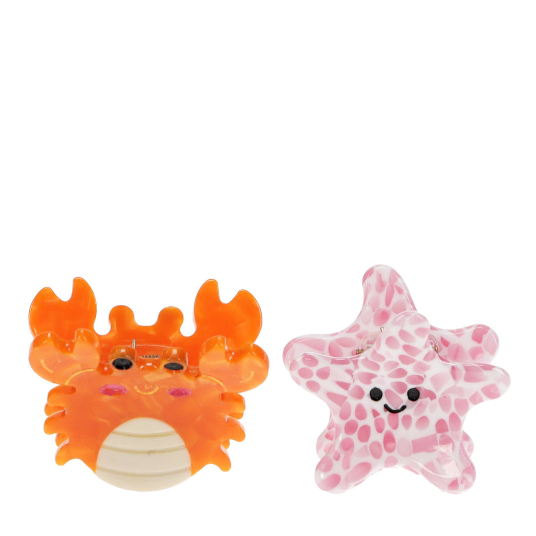 Mini Hair Claw Clips (set of 2) - Sea Creatures