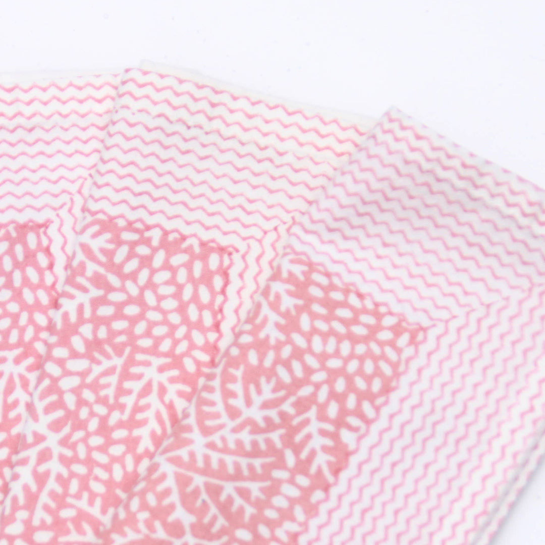 Handmade Floral Napkin in Coral