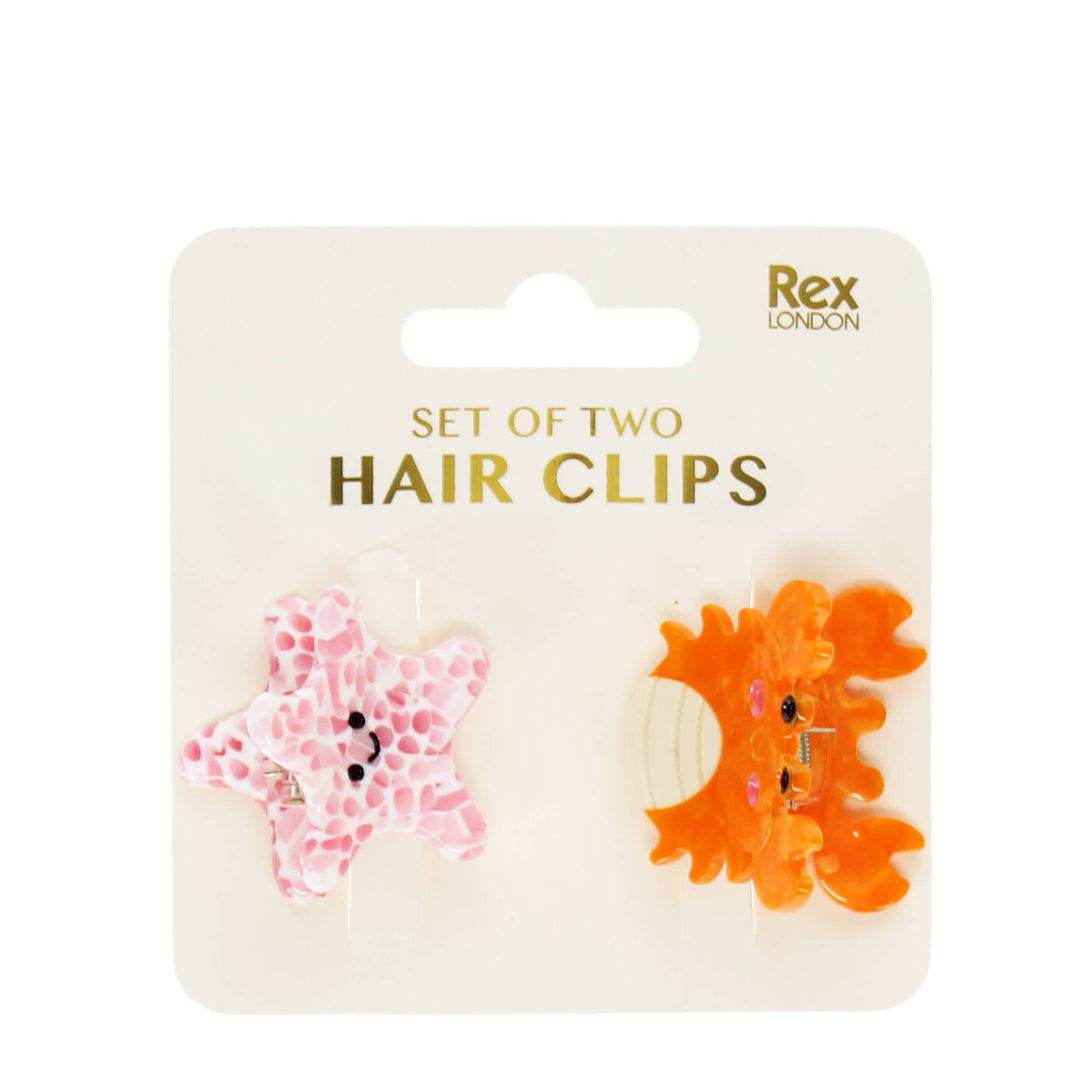 Mini Hair Claw Clips (set of 2) - Sea Creatures