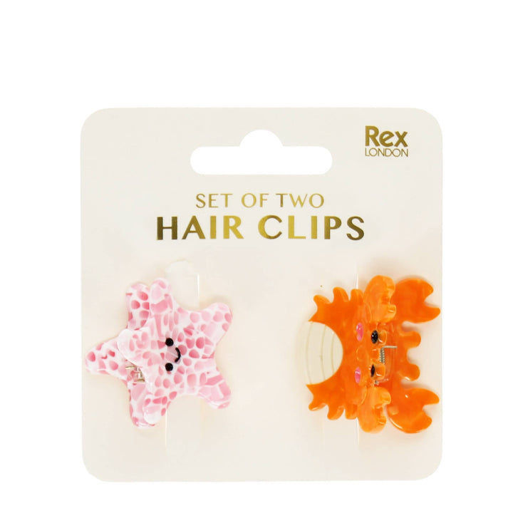 Mini Hair Claw Clips (set of 2) - Sea Creatures