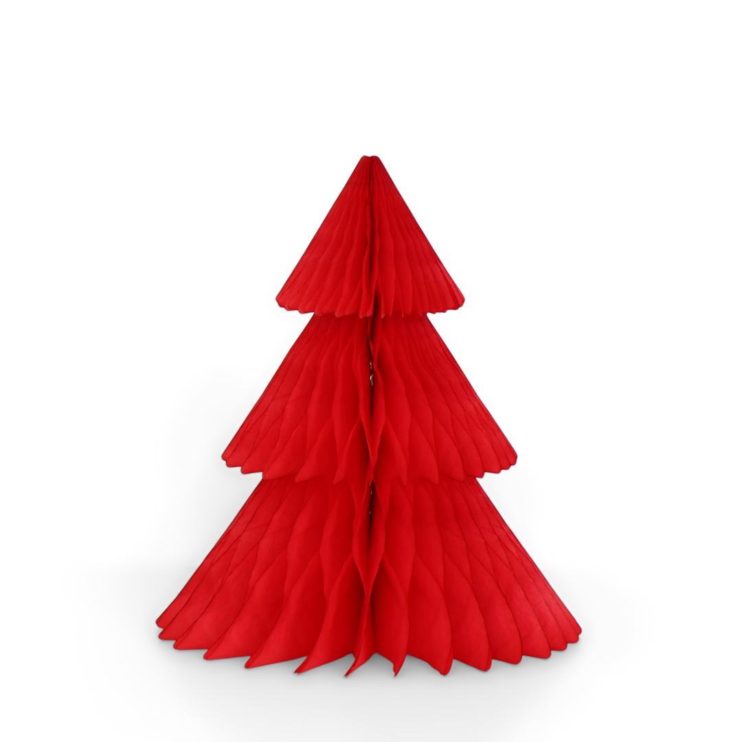 Red Christmas Honeycomb Tree - 20cm