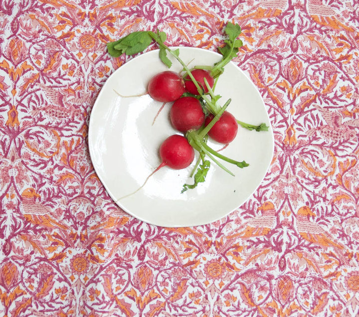 Bold Birds Blockprinted Tablecloth