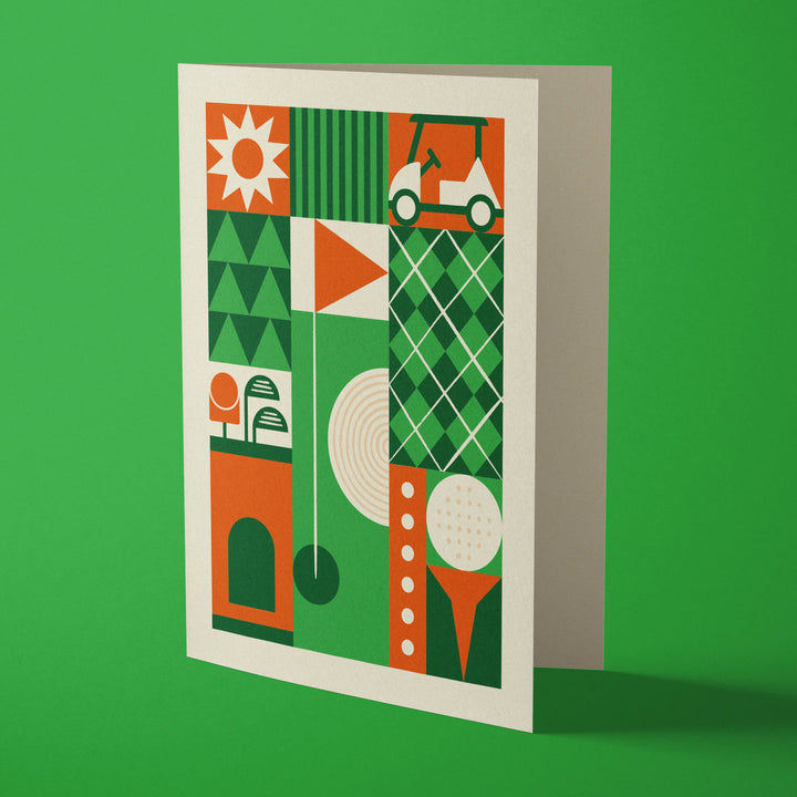 Retro Golf Greeting Card