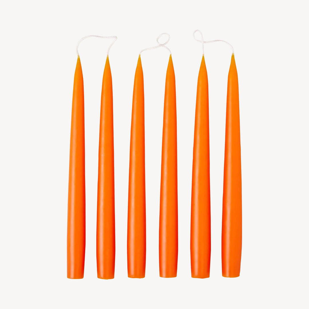 Pumpkin Orange Taper Candle