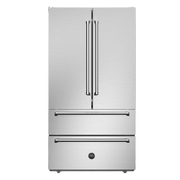 bertazzoni french door refrigerator with master series handles front view