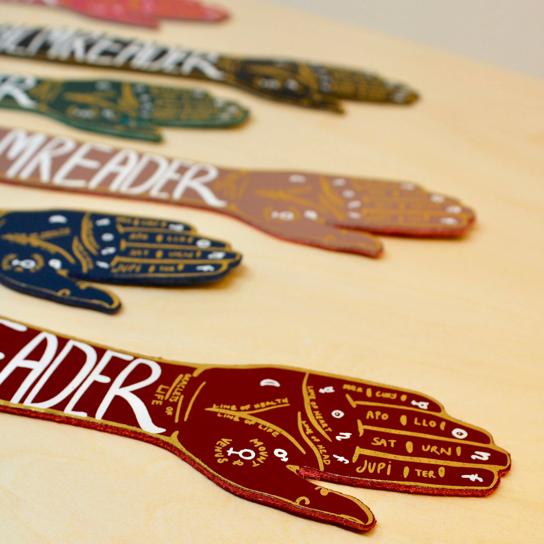 Palm Reader Fortune Teller Bookmark: Hot pink