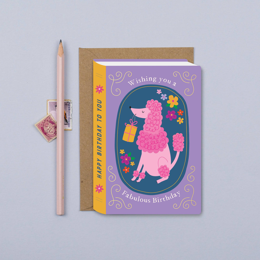 Fairytale Poodle Birthday Card