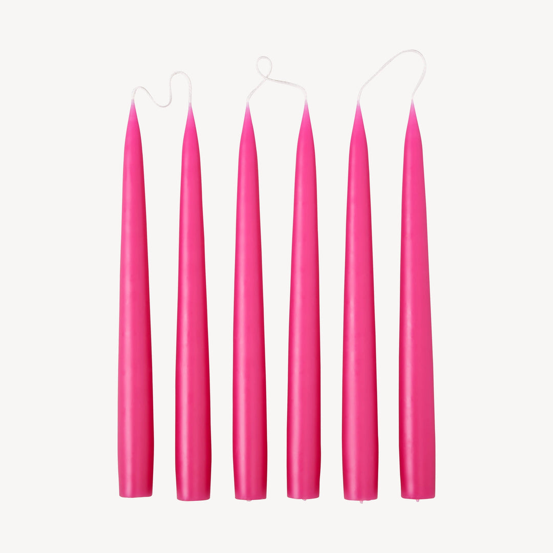 Cherry Pink Taper Candle