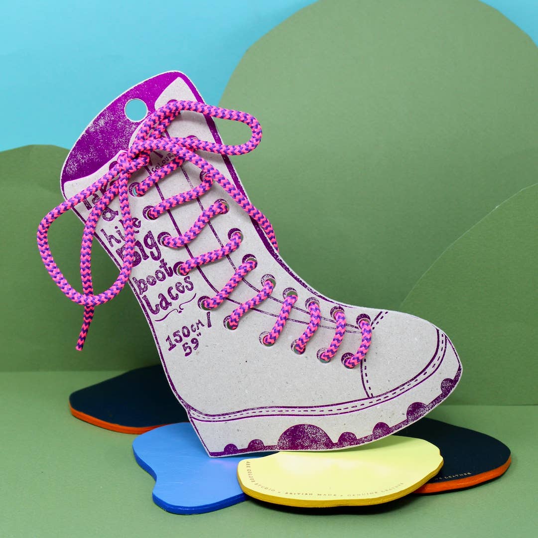 Big Boot Laces: Pink/Purple