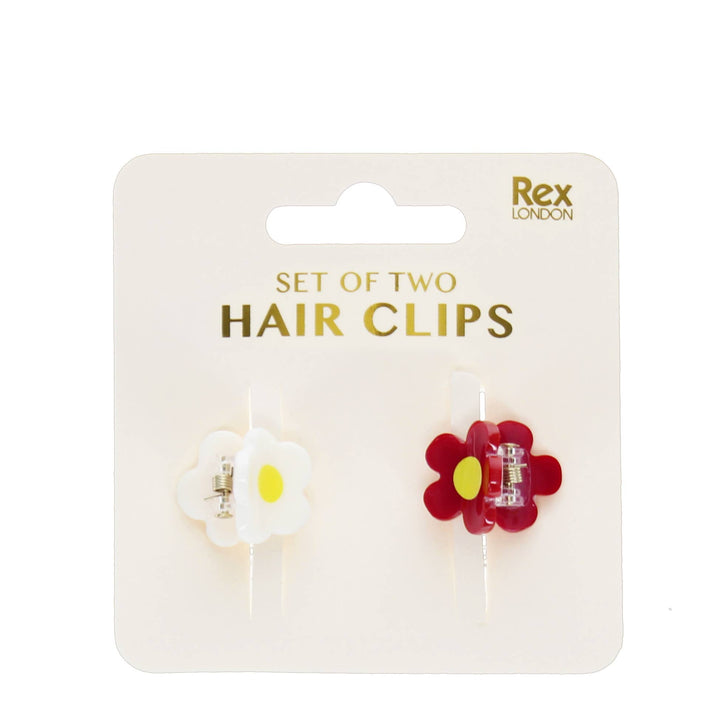 Mini Hair Claw Clips (set of 2) - Flowers