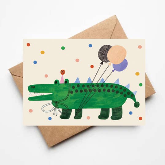 Party Aligator Card