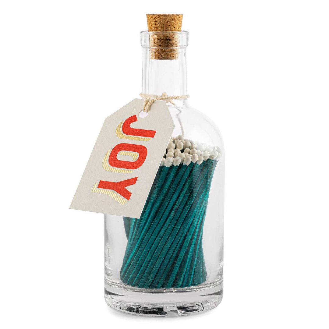 Christmas Joy Matches in Glass Bottle