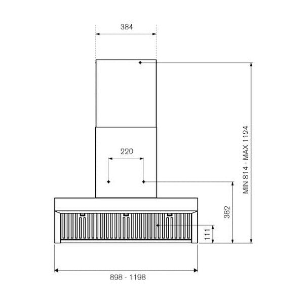 Bertazzoni Professional Series - 120cm Angled Wallmount Hood
