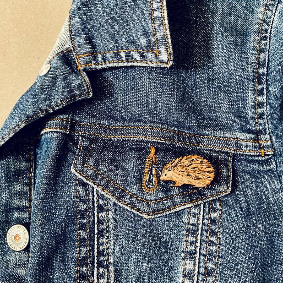 Hedgehog Mini Pin Brooch