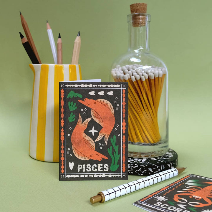 Pisces Mini Greetings Card