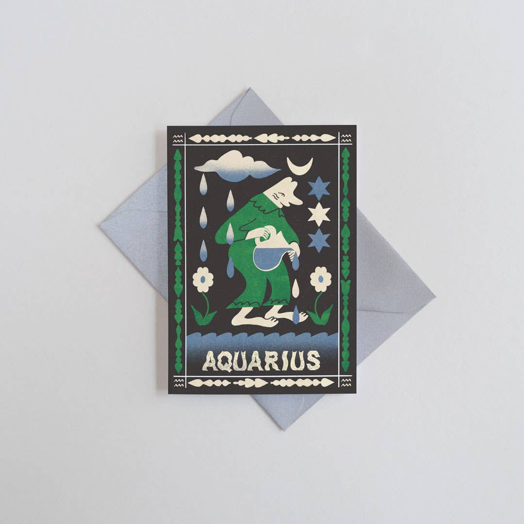 Aquarius Mini Greetings Card