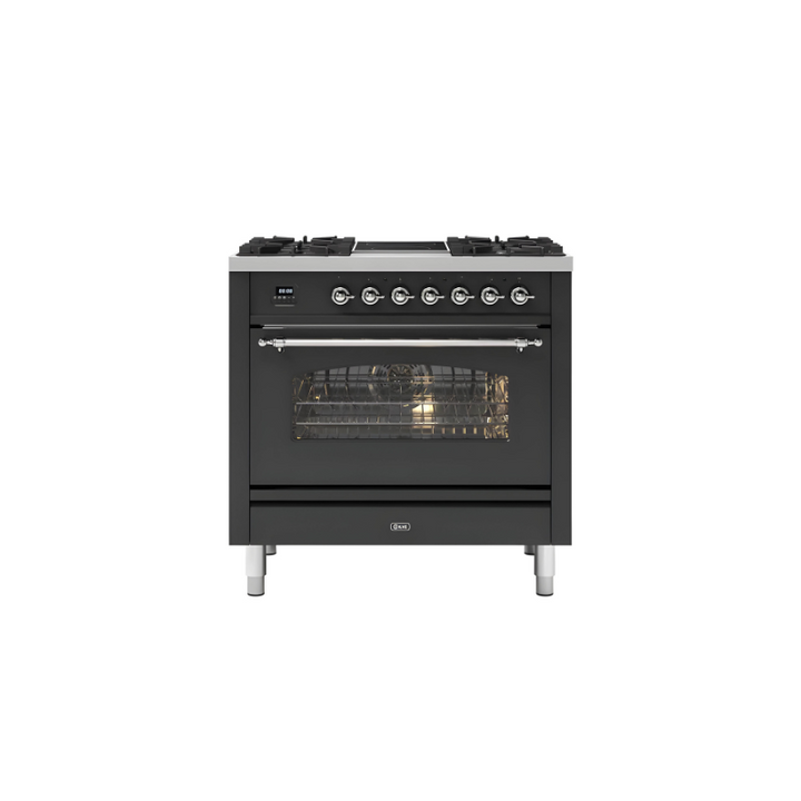 ILVE Milano 90cm - Single Oven - 4 Gas Burners & 2 Zone Induction