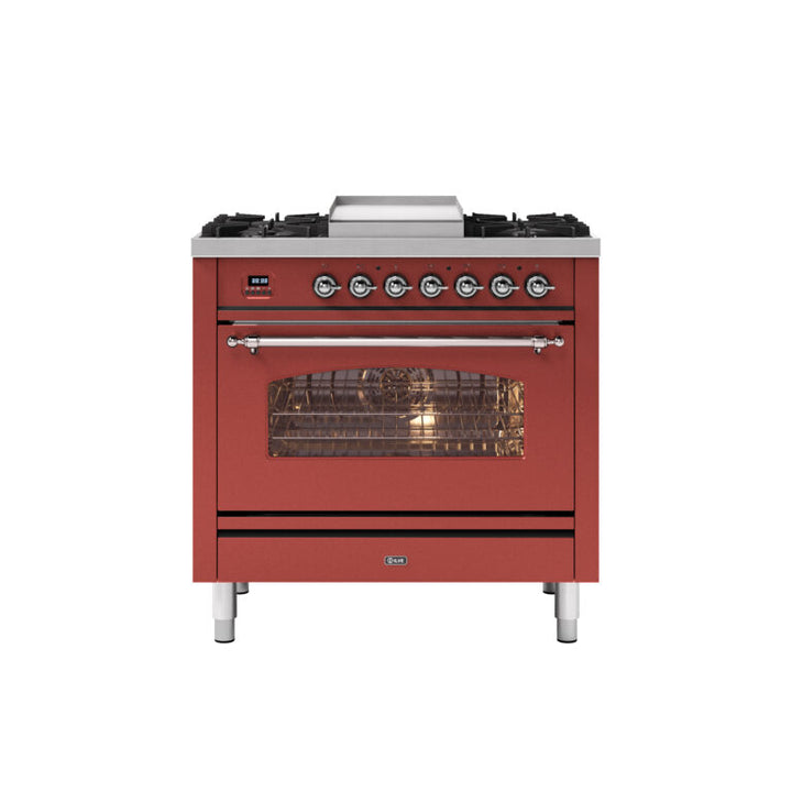 ILVE Milano 90cm - Single Oven - 4 Gas Burners & Frytop