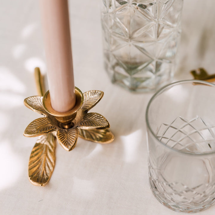 Flower Brass Candle Holder