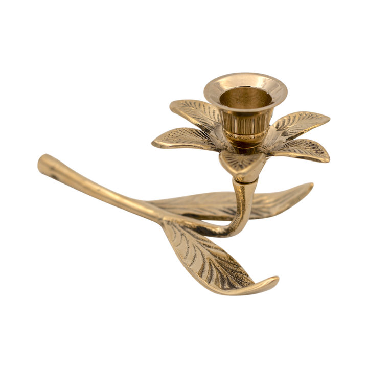 Flower Brass Candle Holder