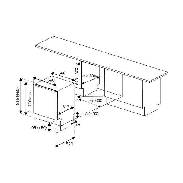 Bertazzoni Professional 60cm Fully Integrated Dishwasher