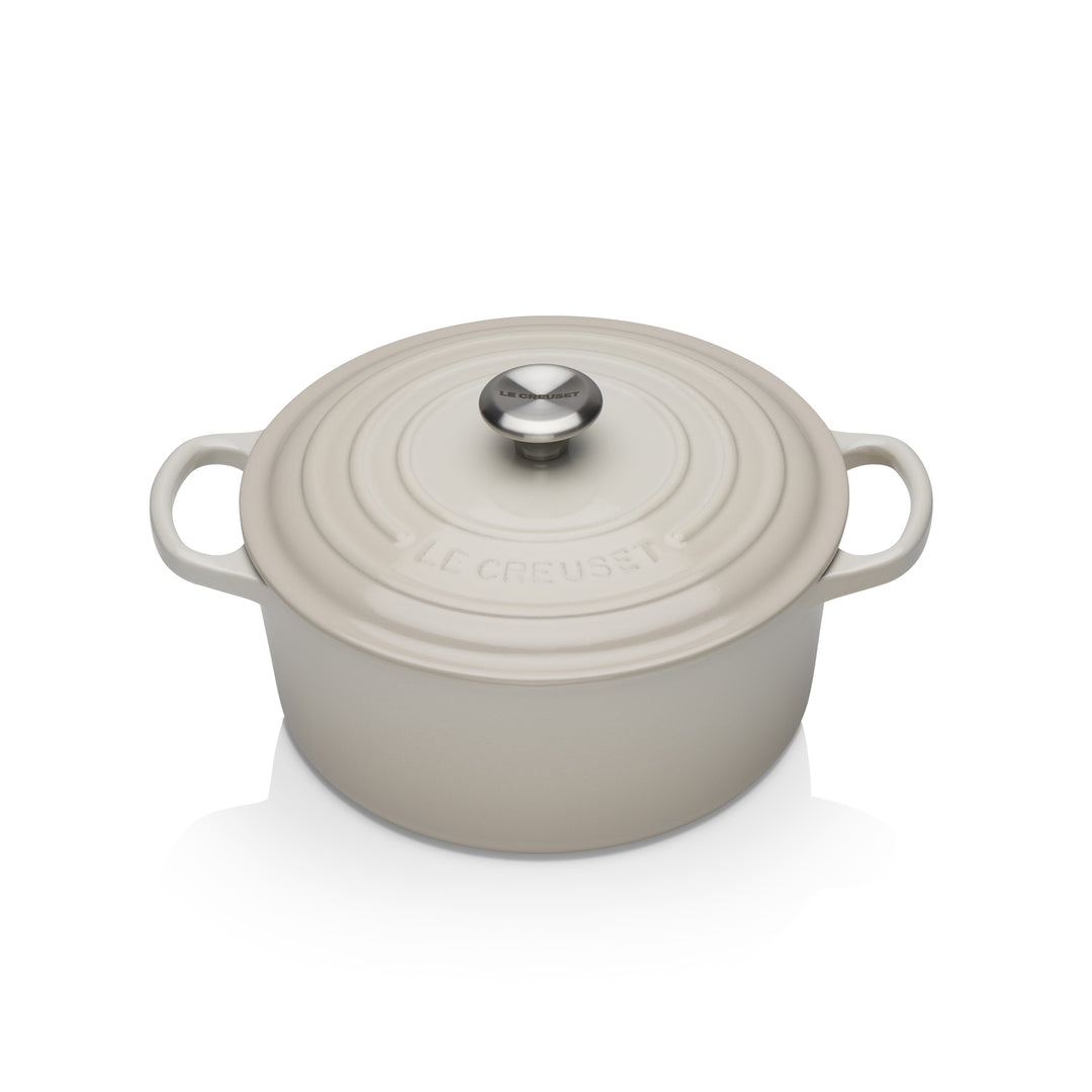 Le Creuset Signature Cast Iron Round Casseroles - Meringue