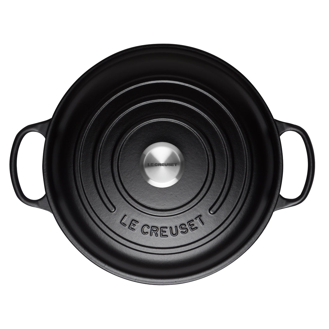 Le Creuset Signature Cast Iron Shallow Casserole - Satin Black