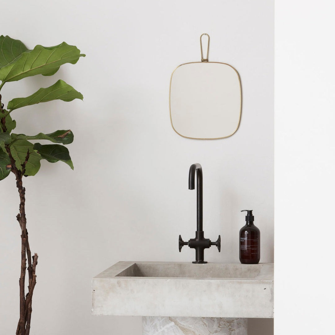 Loop Antique Brass Mirror