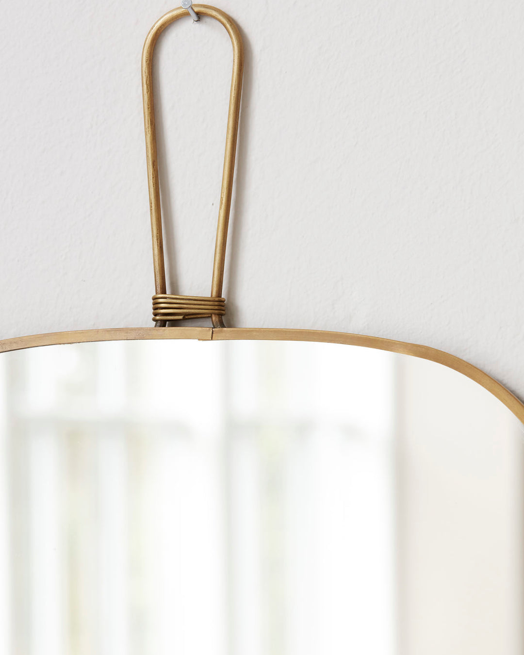 Loop Antique Brass Mirror