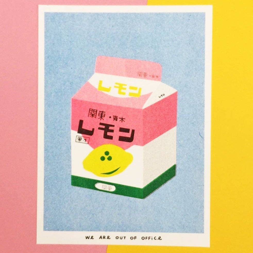 Box of Lemon Milk Risograph Print