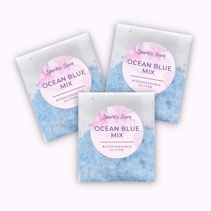 Biodegradable Body & Hair Glitter | Ocean Blue Mix