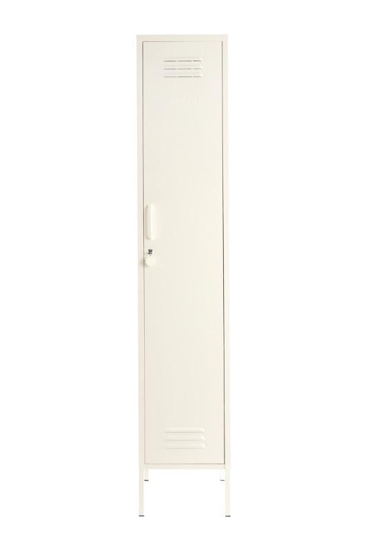 Mustard Made The Skinny Locker in white infront of a white background