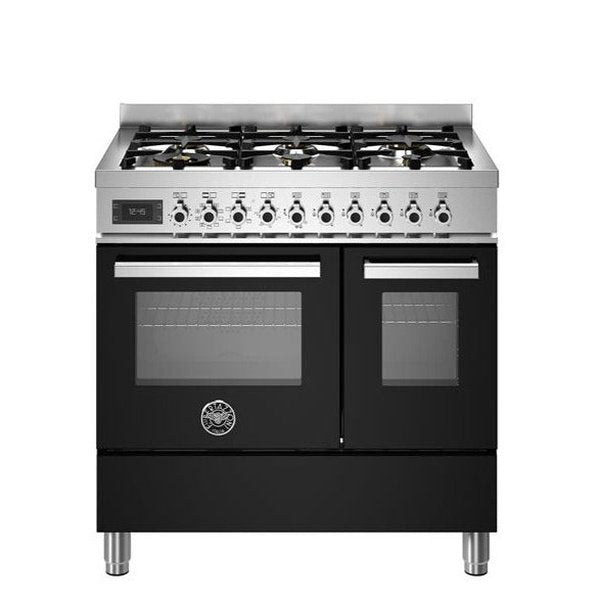 Bertazzoni Professional Series - 90 cm 6-burner electric double oven in black