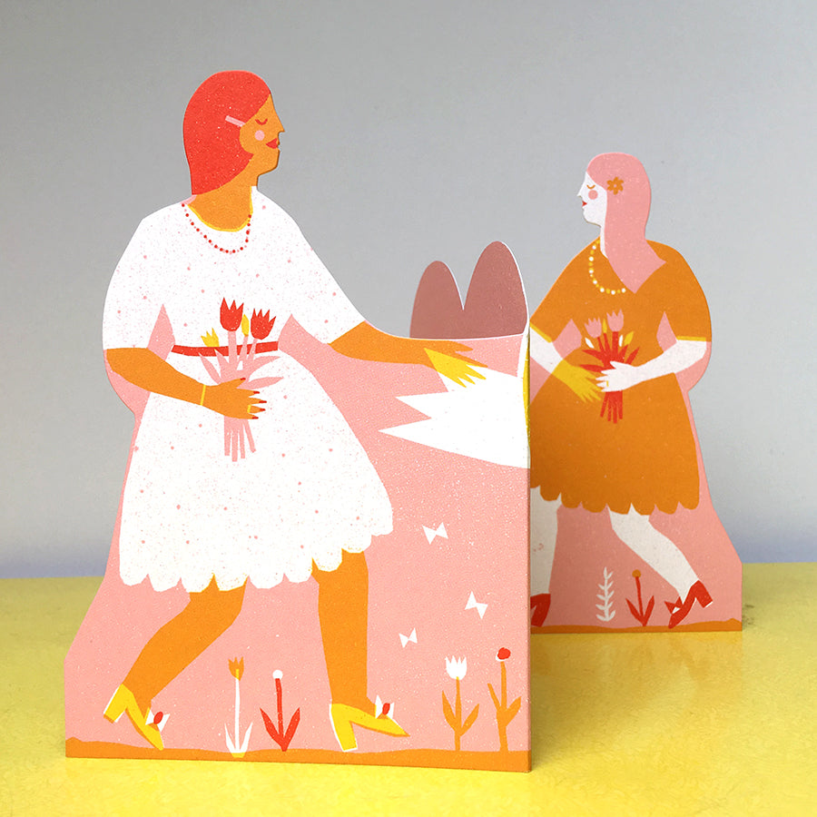 Woman & Woman Concertina Card