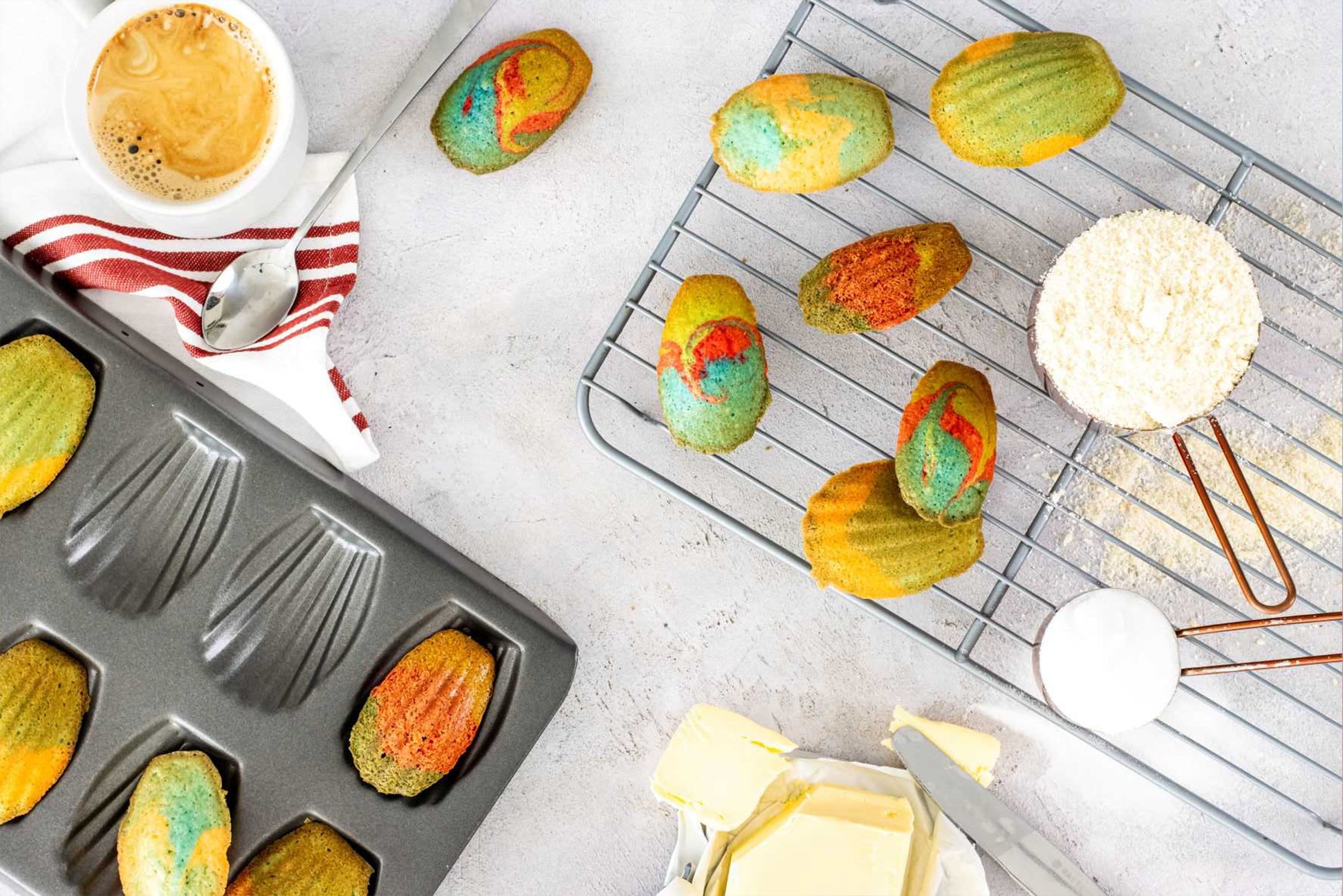 RECIPE OF THE WEEK: Colourful Rainbow Madeleines Recipe