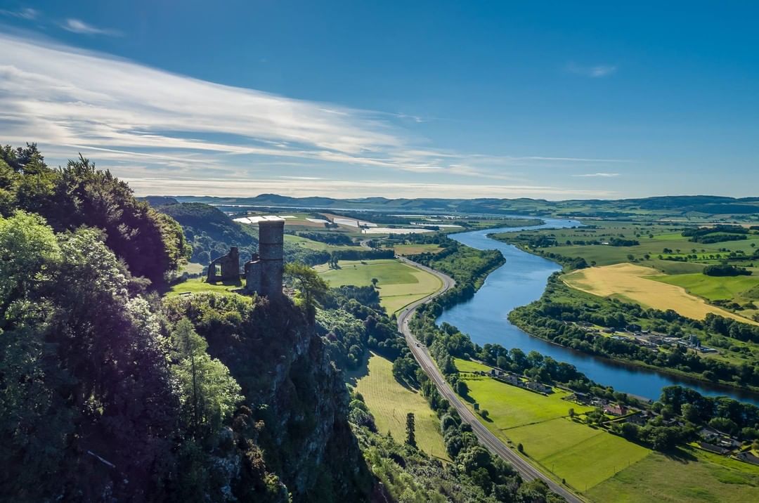 view of the river tay from kinnoull hill in perth scotland