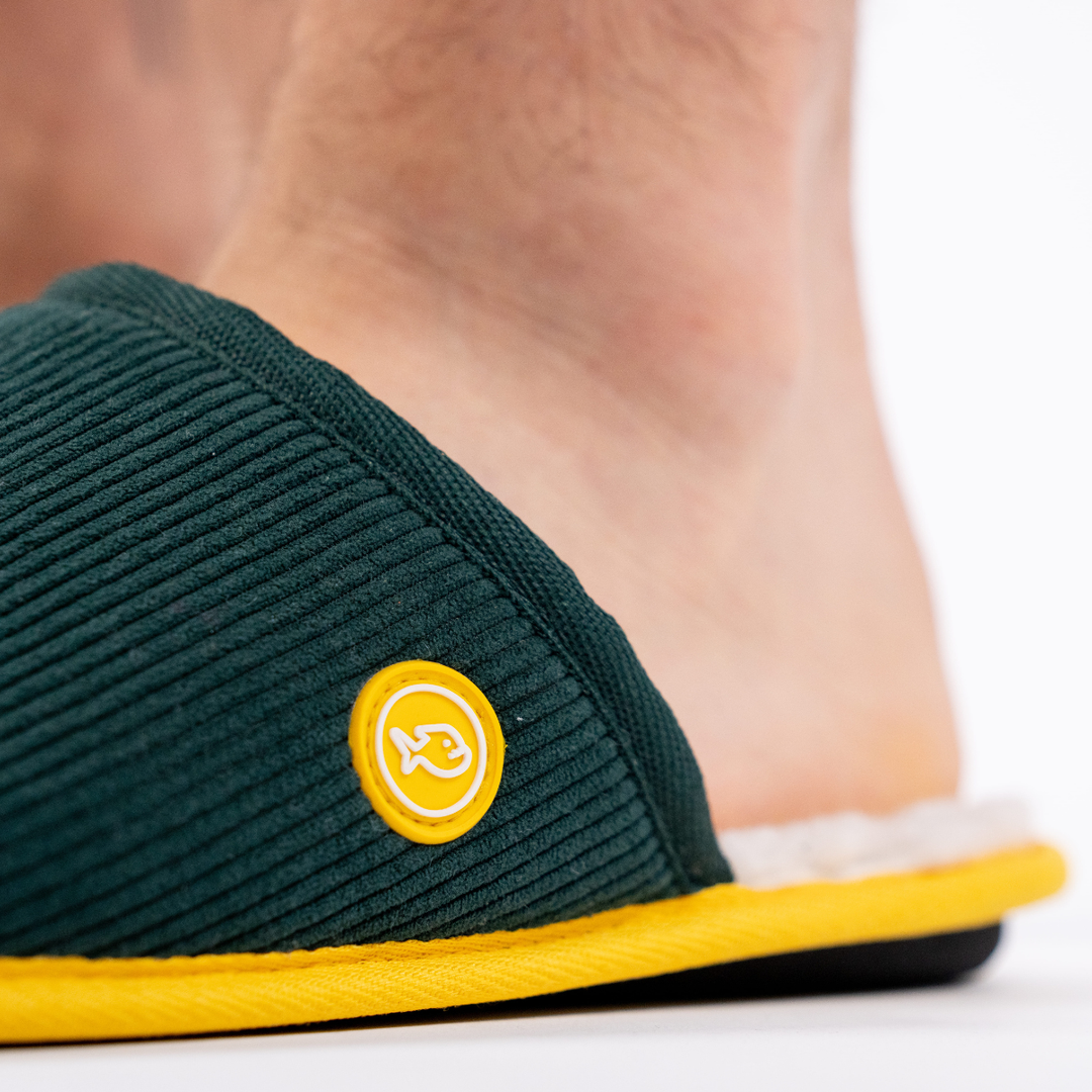 Green Corduroy Slippers