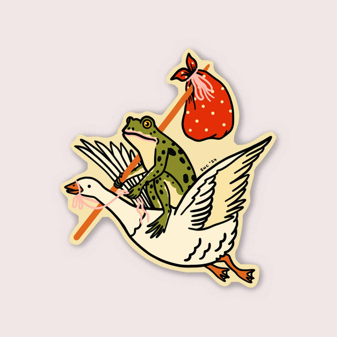 Goose Ride Waterproof Vinyl Sticker