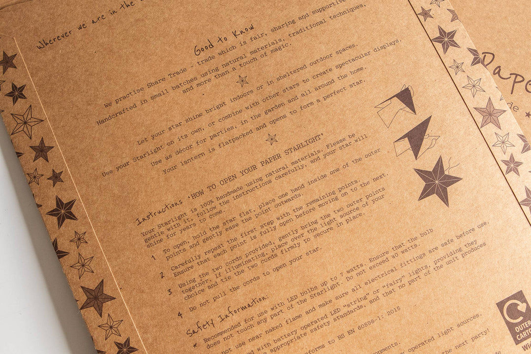 Paper Star Lantern - Venus Sea Blue