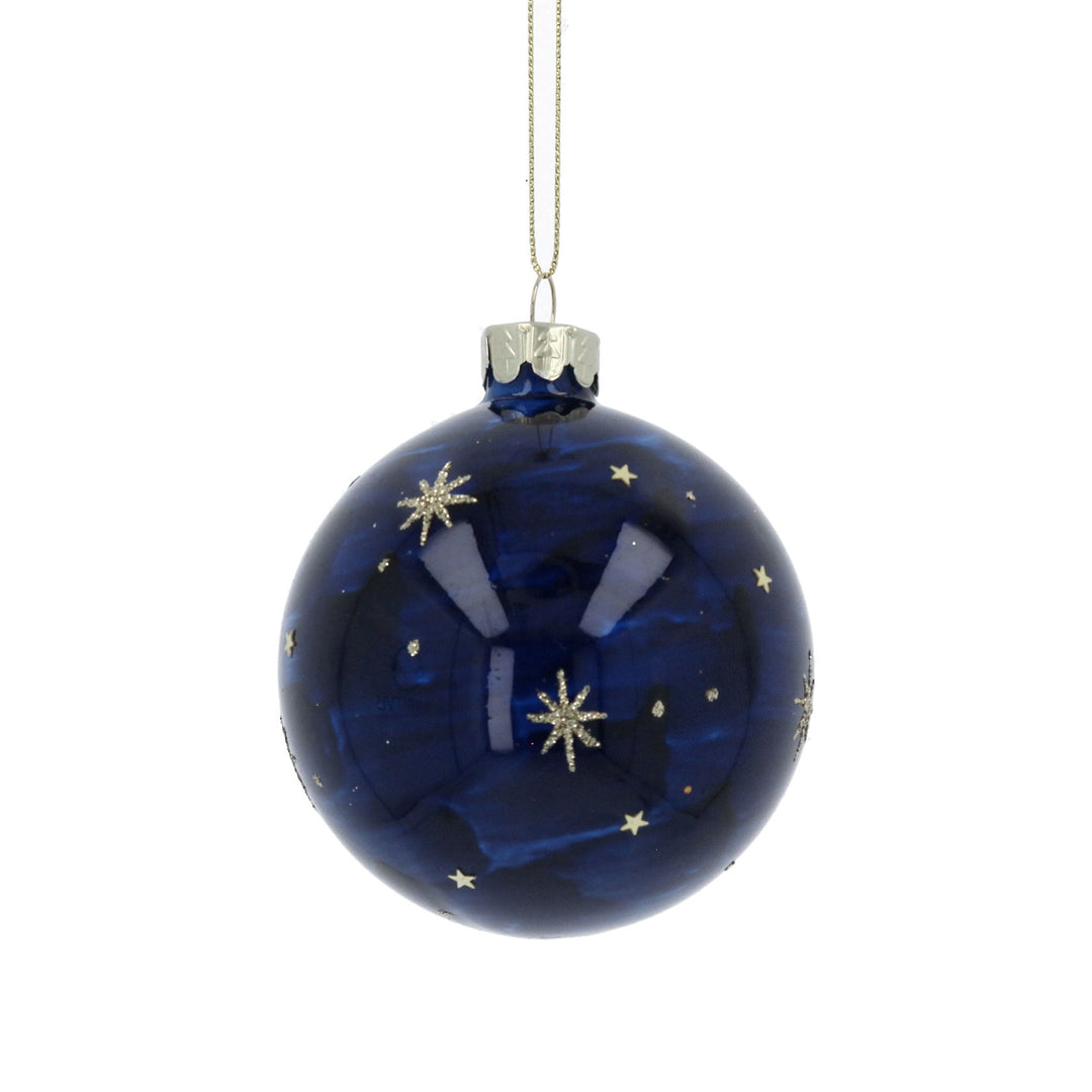 Marbled Glass Midnight Sky Bauble